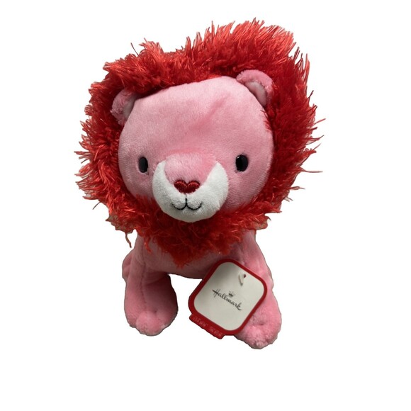 Hallmark Pink Love Lion 7 Inch with Tag Valentine - Picture 1 of 6